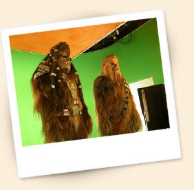 New Wookiees on set of Episode III.