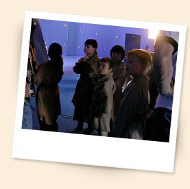 Younglings on set of Episode III.