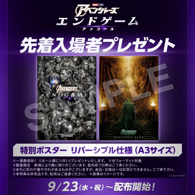 アベンジャーズ／エンドゲーム：アンコール』『アベンジャーズ／エンド