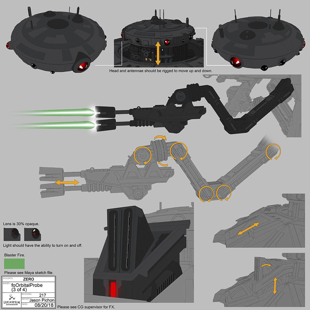 Firs Order Probe Droid details by Jason Pichon