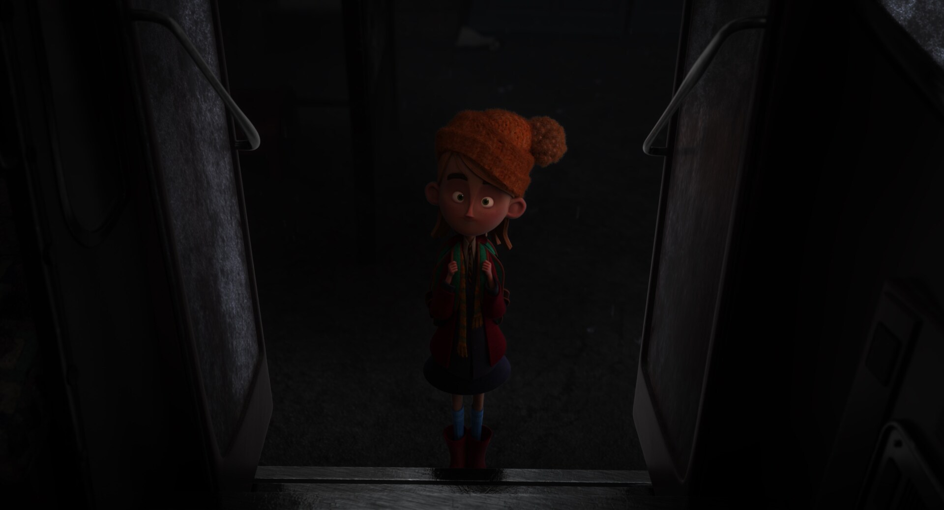 NO. 2 TO KETTERING - On a dreary, ordinary morning, a girl learns how the power of laughter can lift even the most sullen among her fellow bus riders along their journey to Kettering. The short film directed by Liza Rhea debuts with season 2 of Short Circuit Experimental Films from Walt Disney Animation Studios, exclusively on Disney+ August 4, 2021. © 2021 Disney. All Rights Reserved.