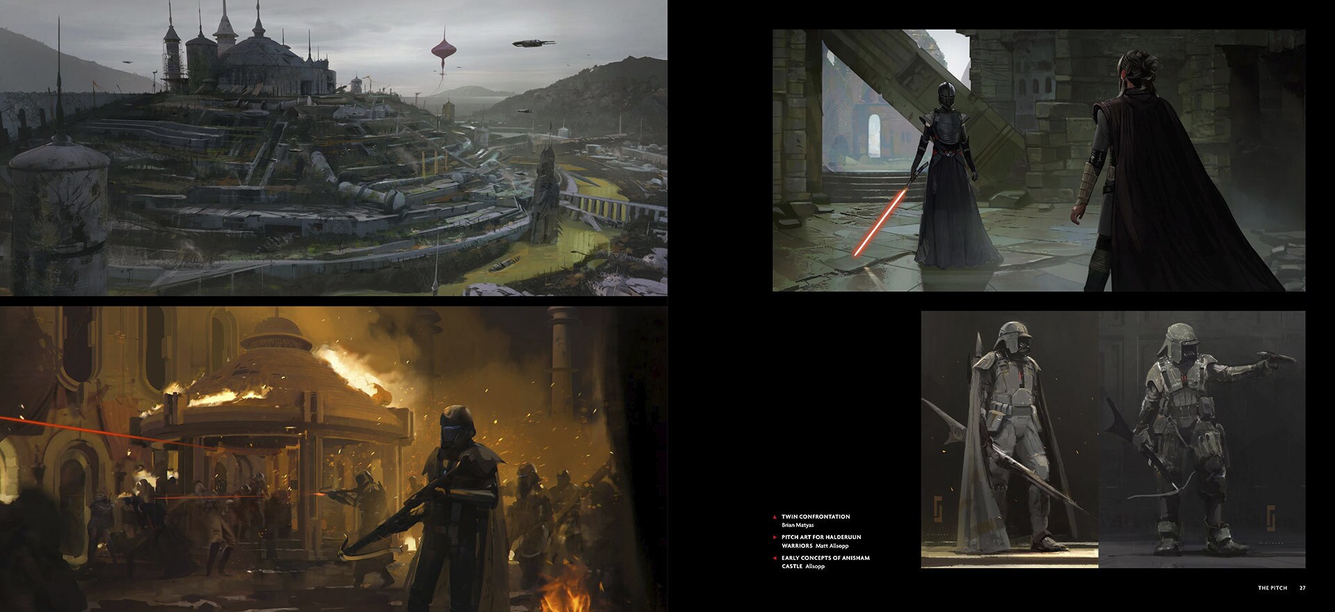 The Art of Star Wars: The Acolyte interior spread.
