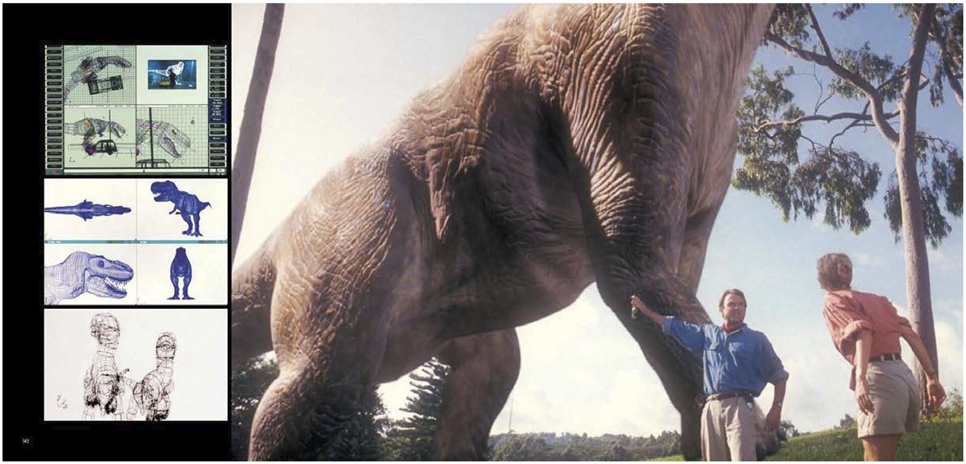 Industrial Light & Magic: 50 Years of Innovation Jurassic Park spread.