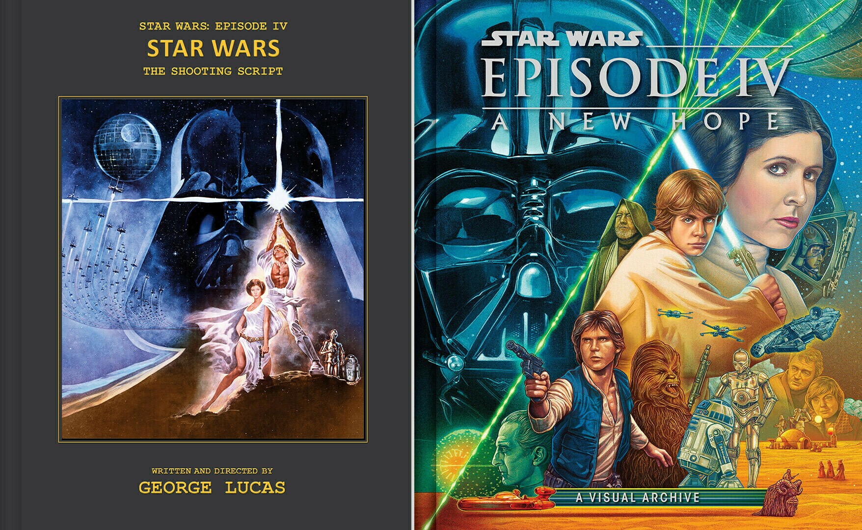 Star Wars: A New Hope: The Complete Screenplay [Collector's Edition] cover and Star Wars: A New Hope Visual Archive cover