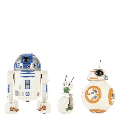 R2-D2, BB-8, D-0, action figures (4/17/20) Gradient Removed