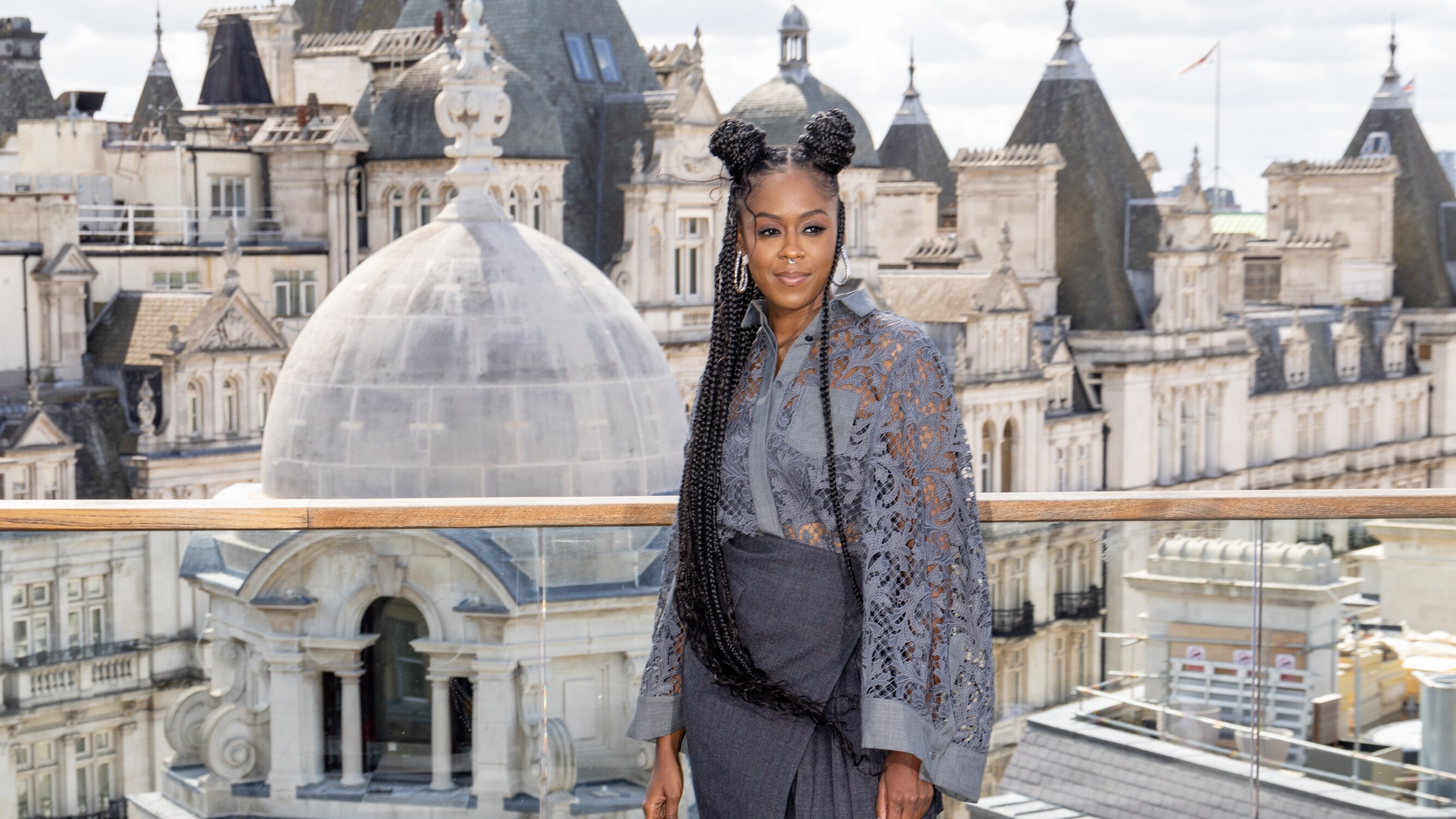 LONDON, ENGLAND - MAY 12:  Moses Ingram attends the photocall for the new Disney+ limited series "Obi Wan Kenobi" at the Corinthia Hotel on May 12, 2022 in London, England. Obi-Wan Kenobi will be exclusively available on Disney+ from May 27. (Photo by StillMoving.net for Disney)