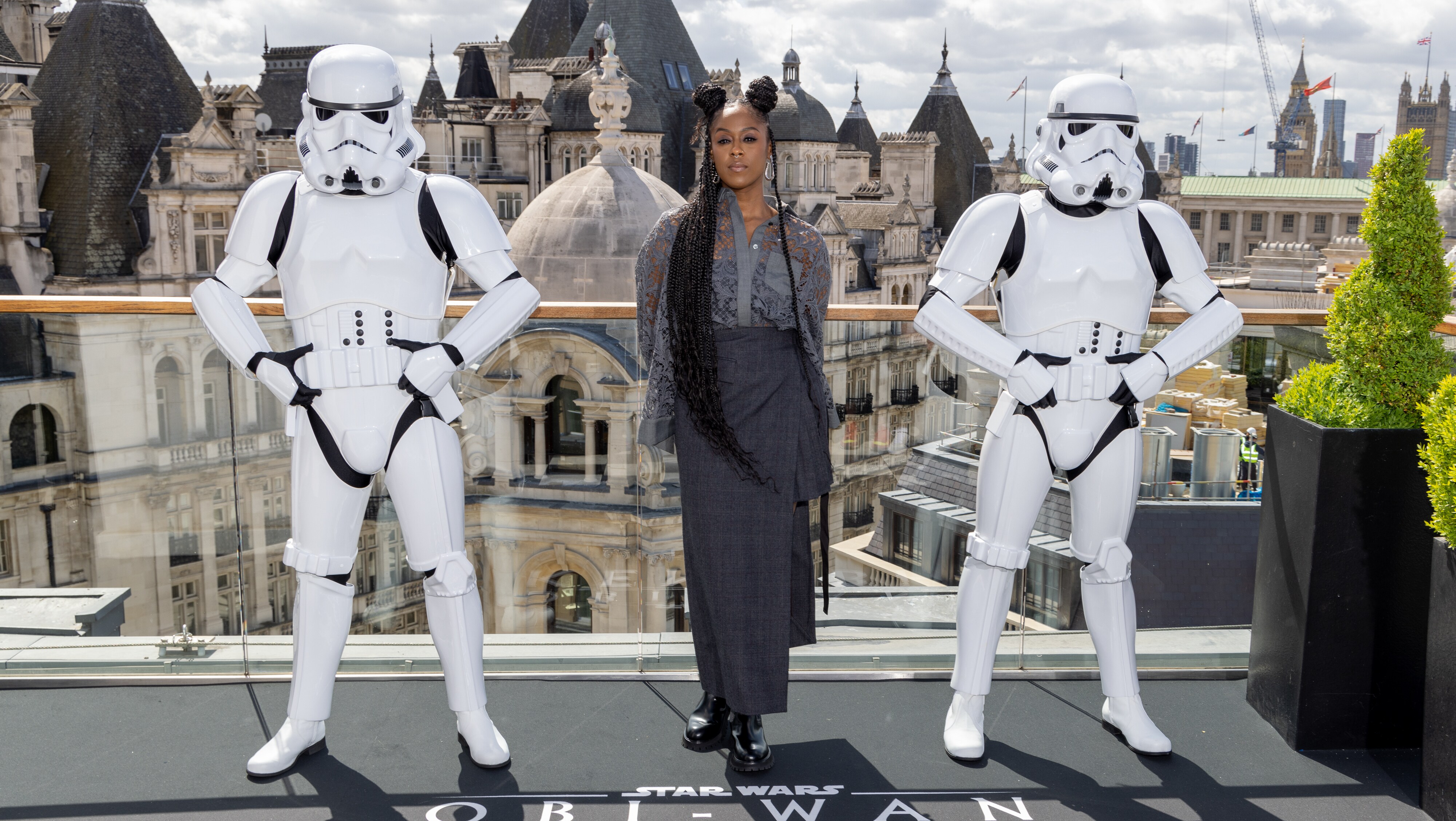 Moses Ingram attends a photocall for the new Disney+ limited series Obi-Wan  Kenobi at the Corinthia in London. (Photo by Brett Cove / SOPA Images/Sipa  USA Stock Photo - Alamy