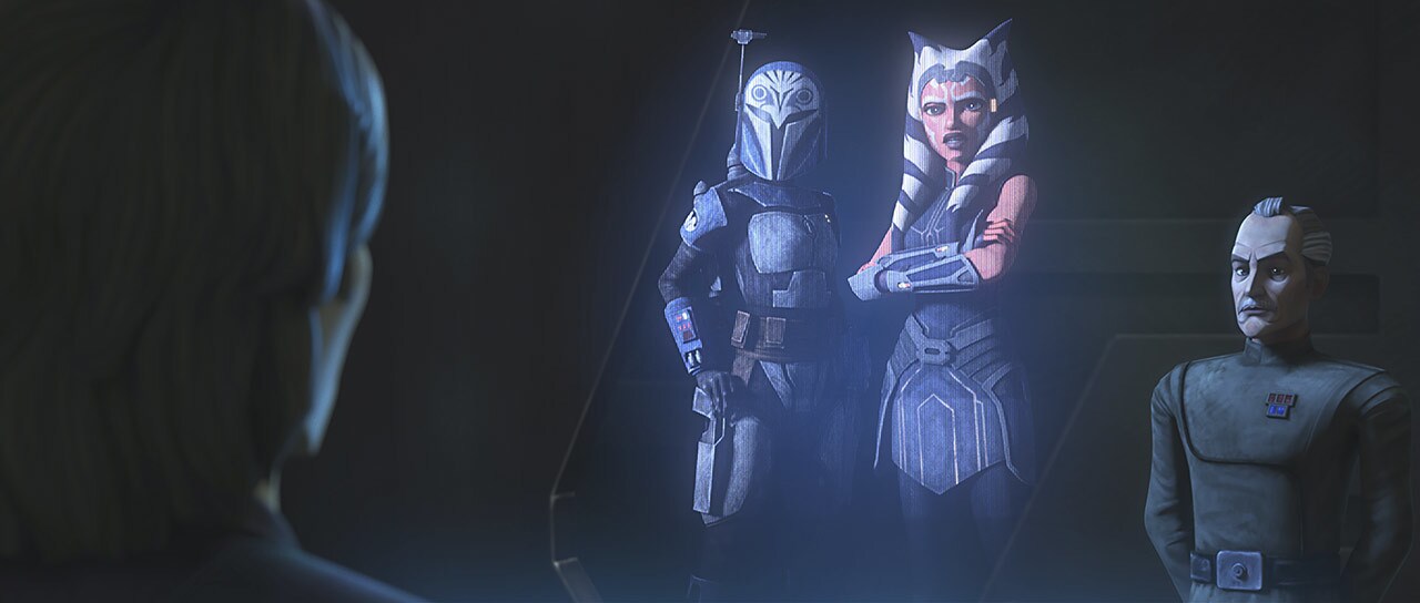 As they enter the bridge, Anakin is shocked to see that the transmission is from Ahsoka Tano, joi...