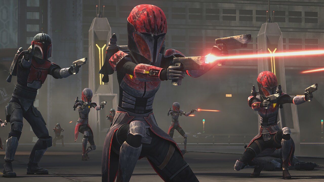 During production, the internal nickname for the red-armored Mandalorians loyal to Maul was “Maul...