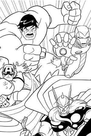 avengers earths mightiest heroes coloring page