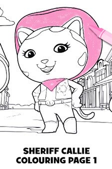 Sheriff Callie Colouring Page 2 | Disney Junior | Singapore