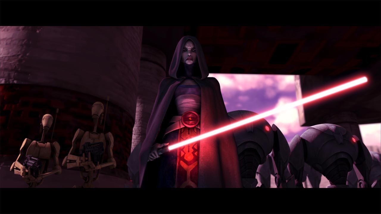 Ventress took Rotta to an abandoned monastery on Teth and waited for the Republic attack.