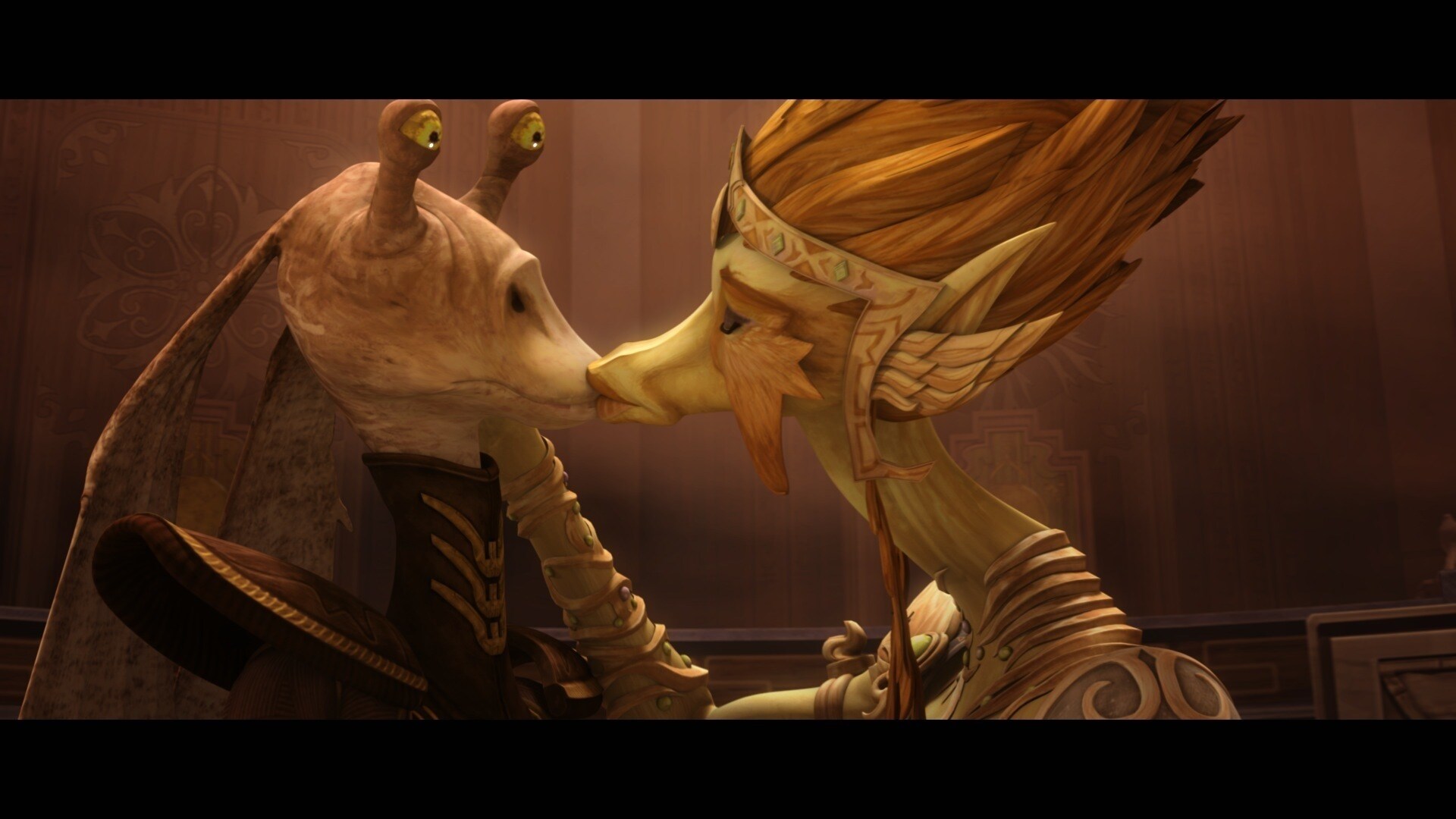 Jar Jar is committed to stopping this. Julia asks the rest of the Bahk-tov Council to leave, to g...