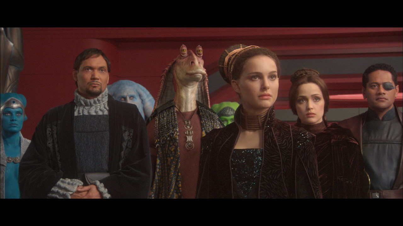 After several botched assassination attempts on Senator Amidala forced her to flee the capital, J...