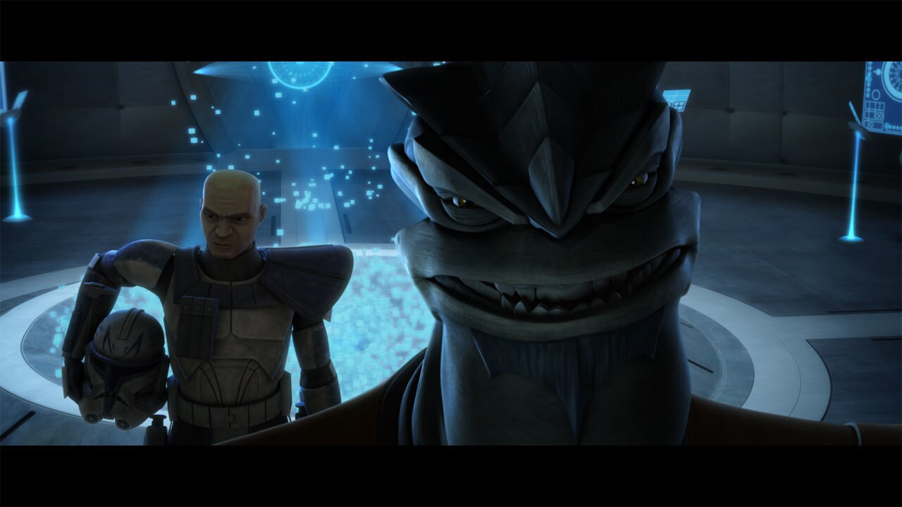 Captain Rex tries to reason with Krell, but the general has made up his mind. He sees the insubor...