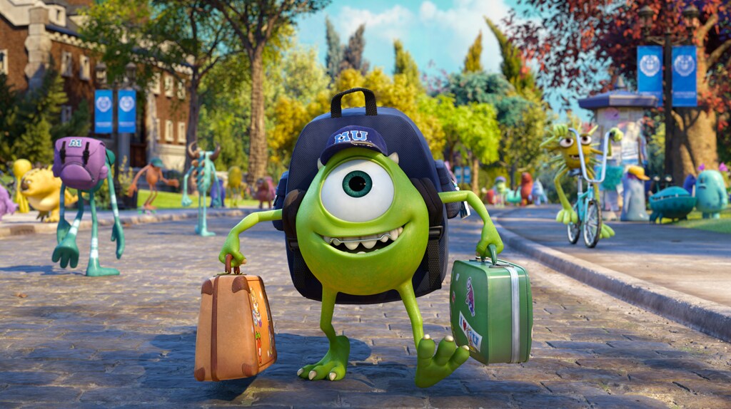 Mike's first day at university from the movie "Monsters University"