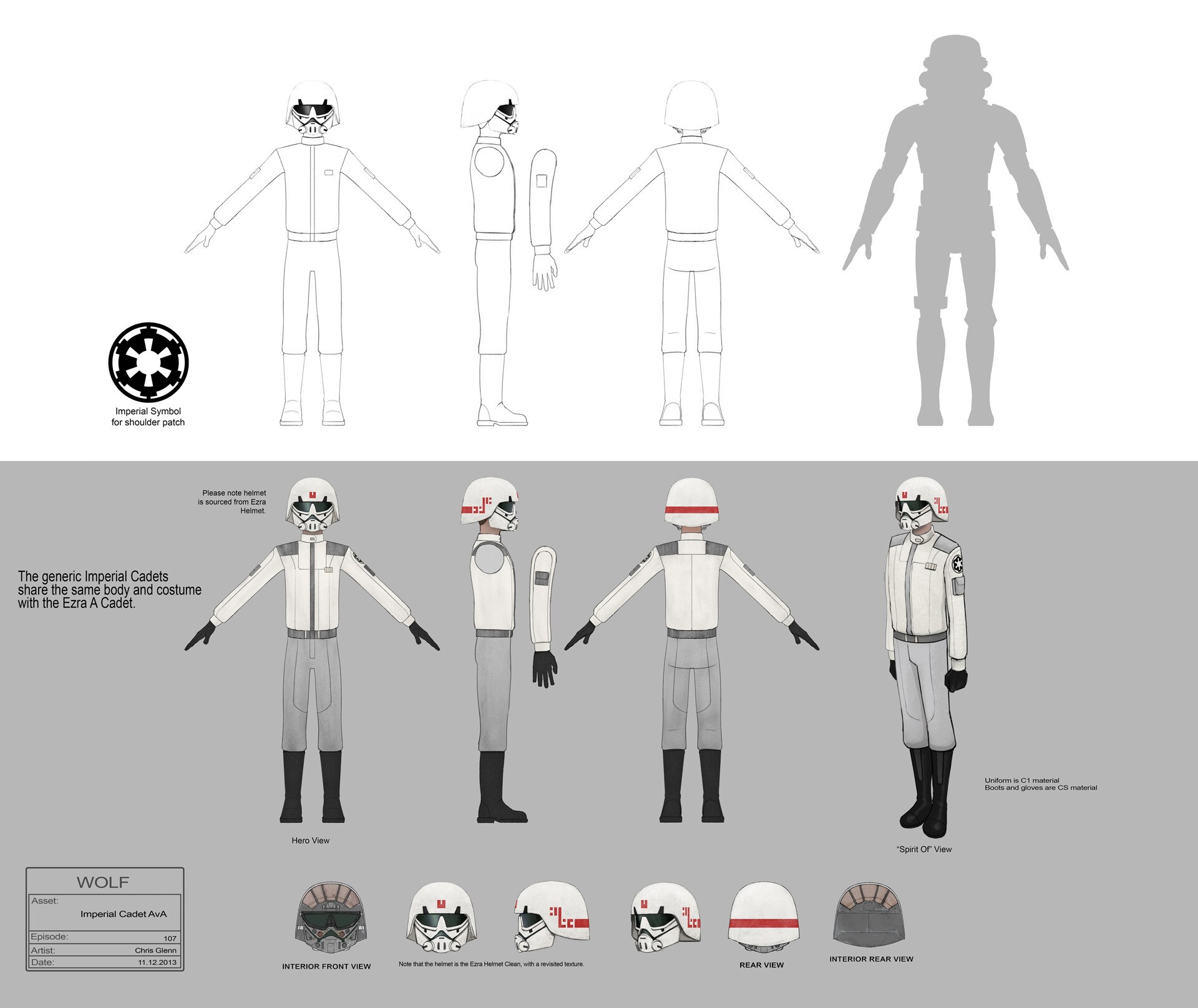 Imperial cadet full character illustration by Chris Glenn.