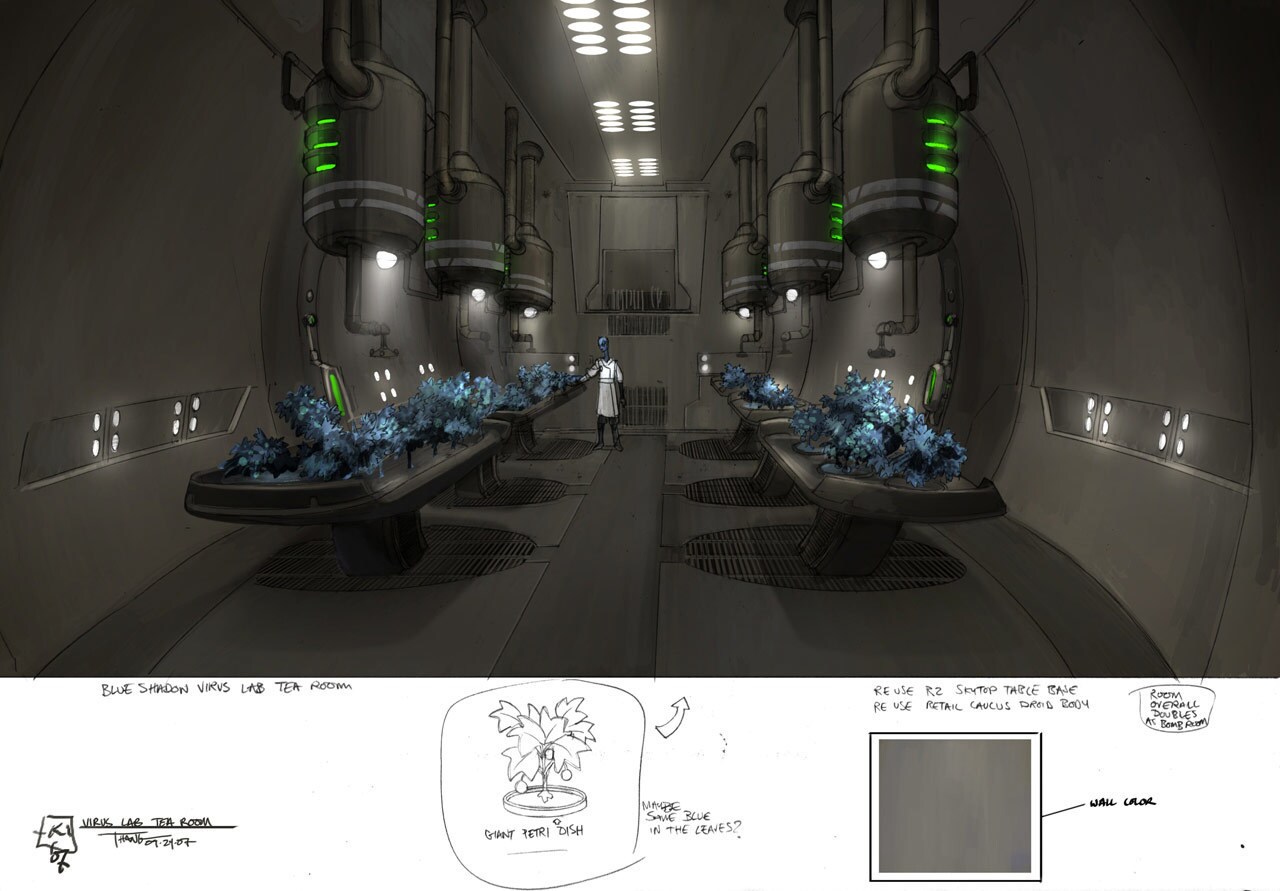 Concept art for the underground lab
