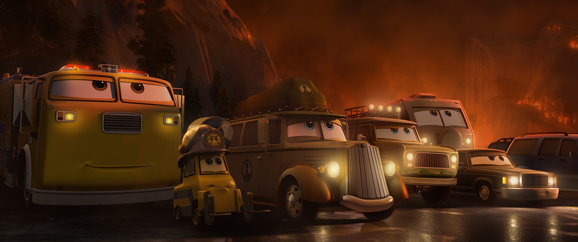 Characters from the movie "Planes: Fire & Rescue"