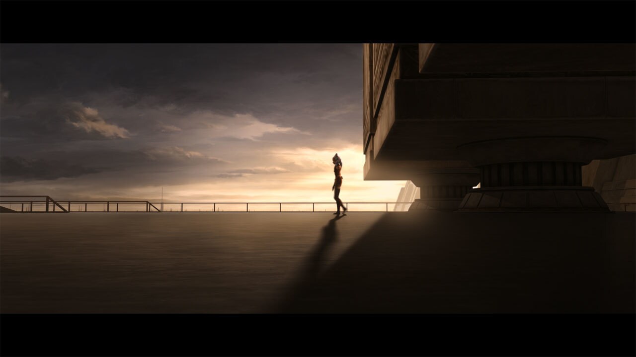 The dramatic sky seen outside the Jedi Temple in the final scene was based on an actual image of ...