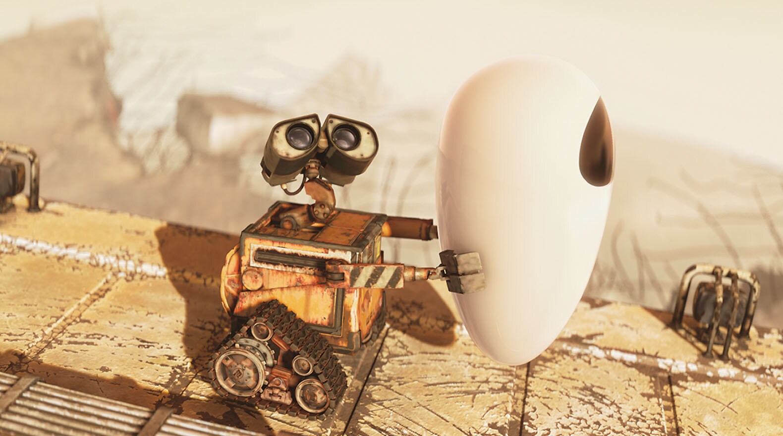 WALL•E holds on to the things he loves.