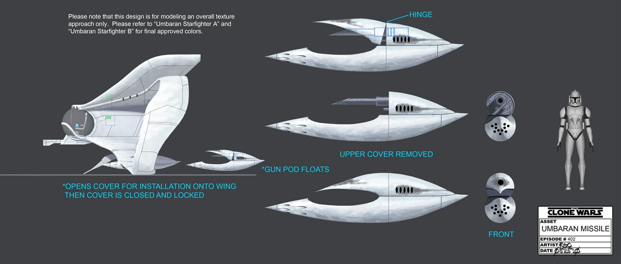 Final design for Umbaran starfighter missile pod