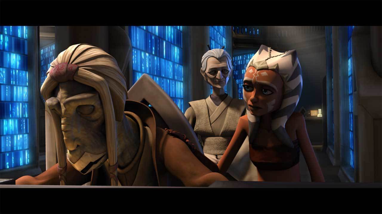 Back at the Jedi Temple, Ahsoka visits the Jedi Archives, searching through city databases to fin...
