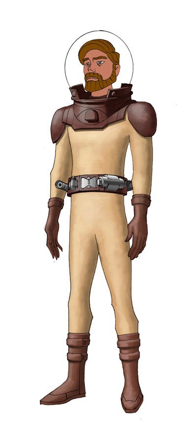 Concept sketch of Obi-Wan's spacesuit