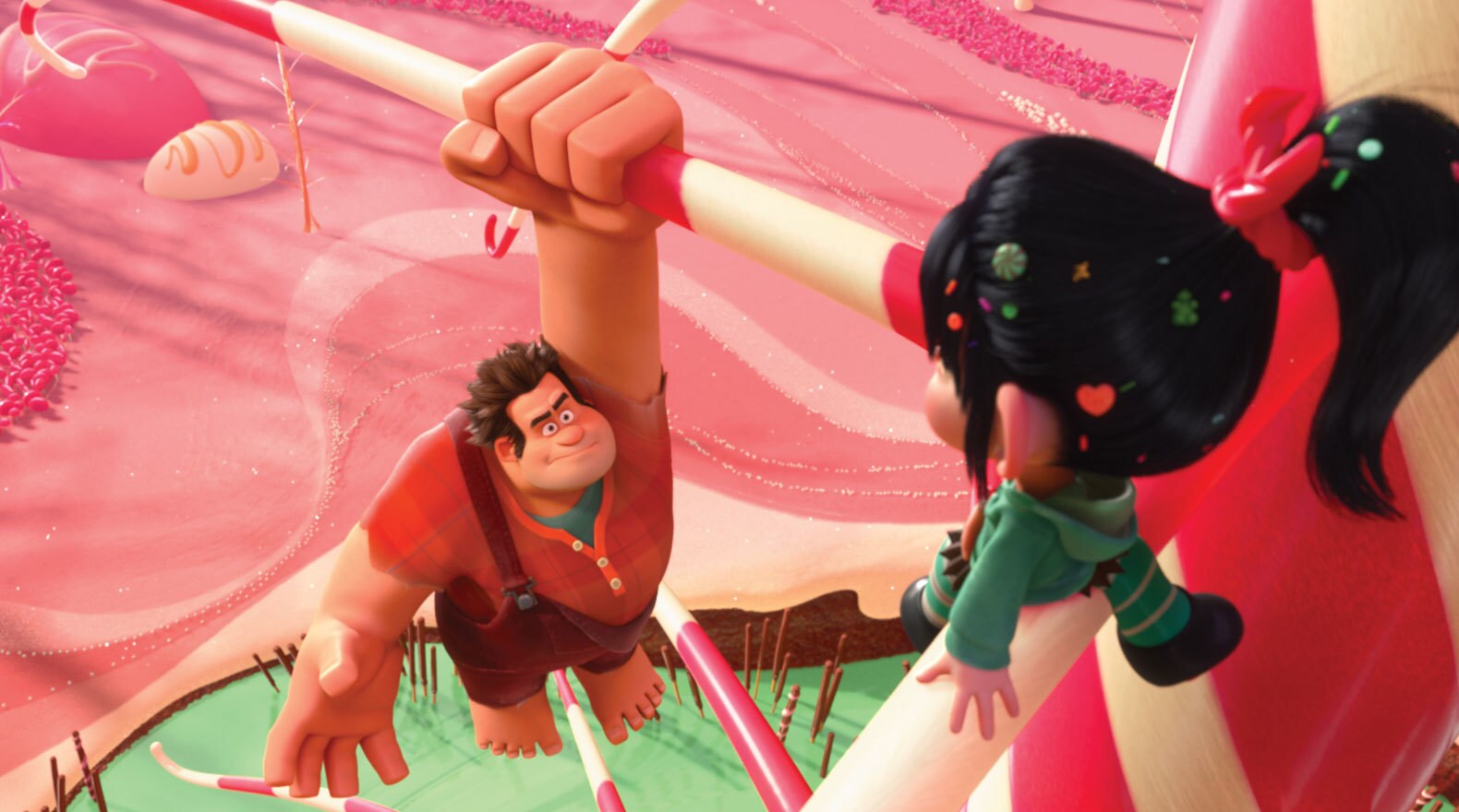 Ralph gets to know his new friend Vanellope.