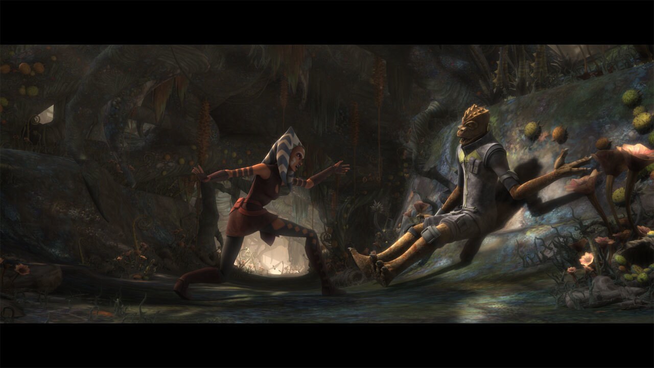 Ahsoka crosses paths with Lo-Taren, and she uses the Force to defend herself from his attacks. Ka...