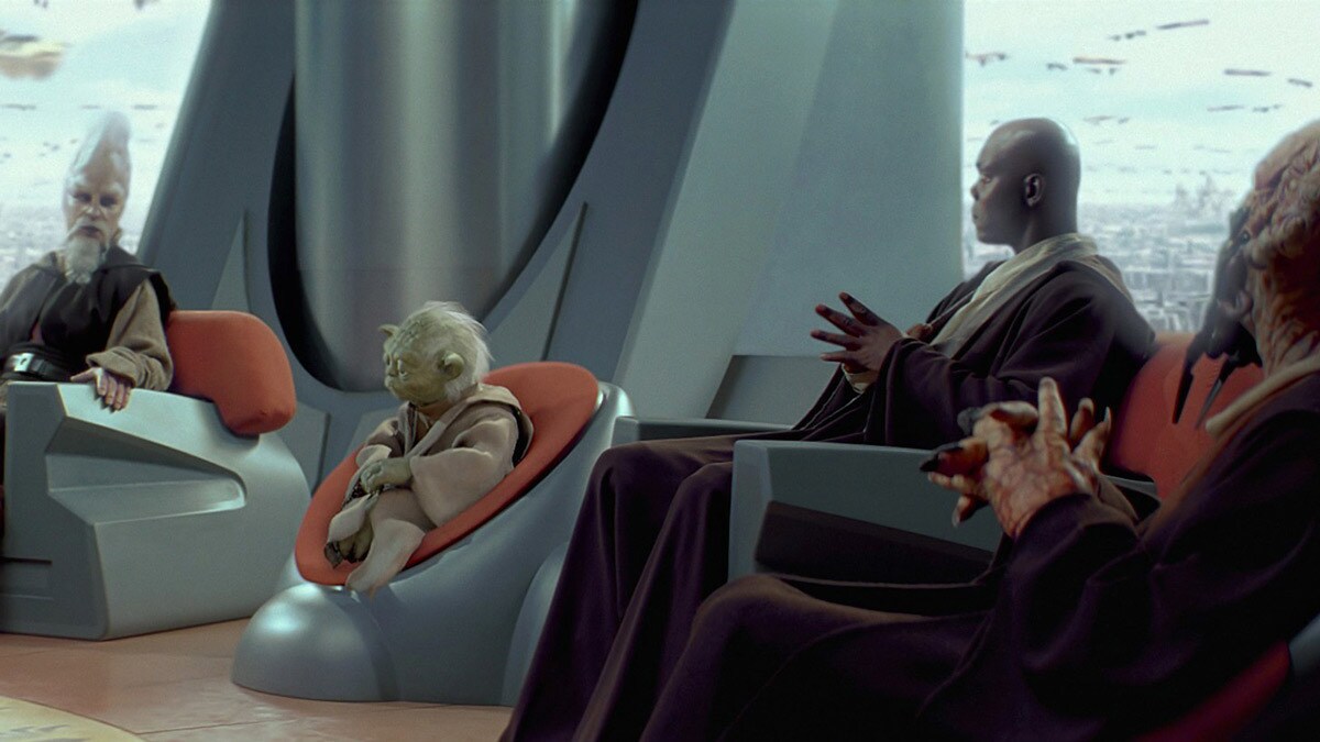 Yoda during a session of the Jedi Council