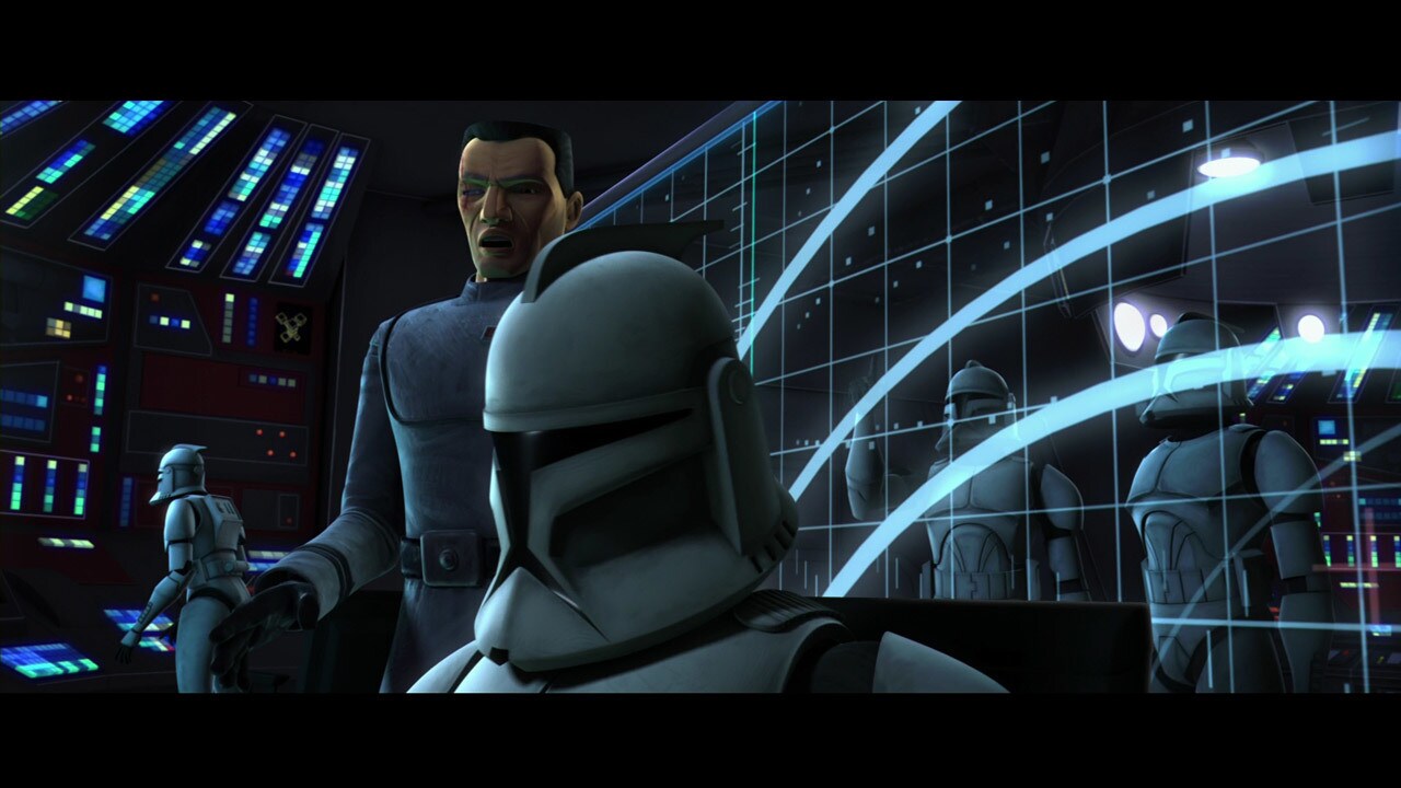 Some time later, after having lost his eye on the battlefield, Commander Wolffe led the space att...