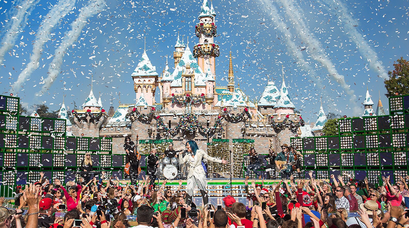 Demi Lovato performs for the Disney Parks Christmas Day Parade.