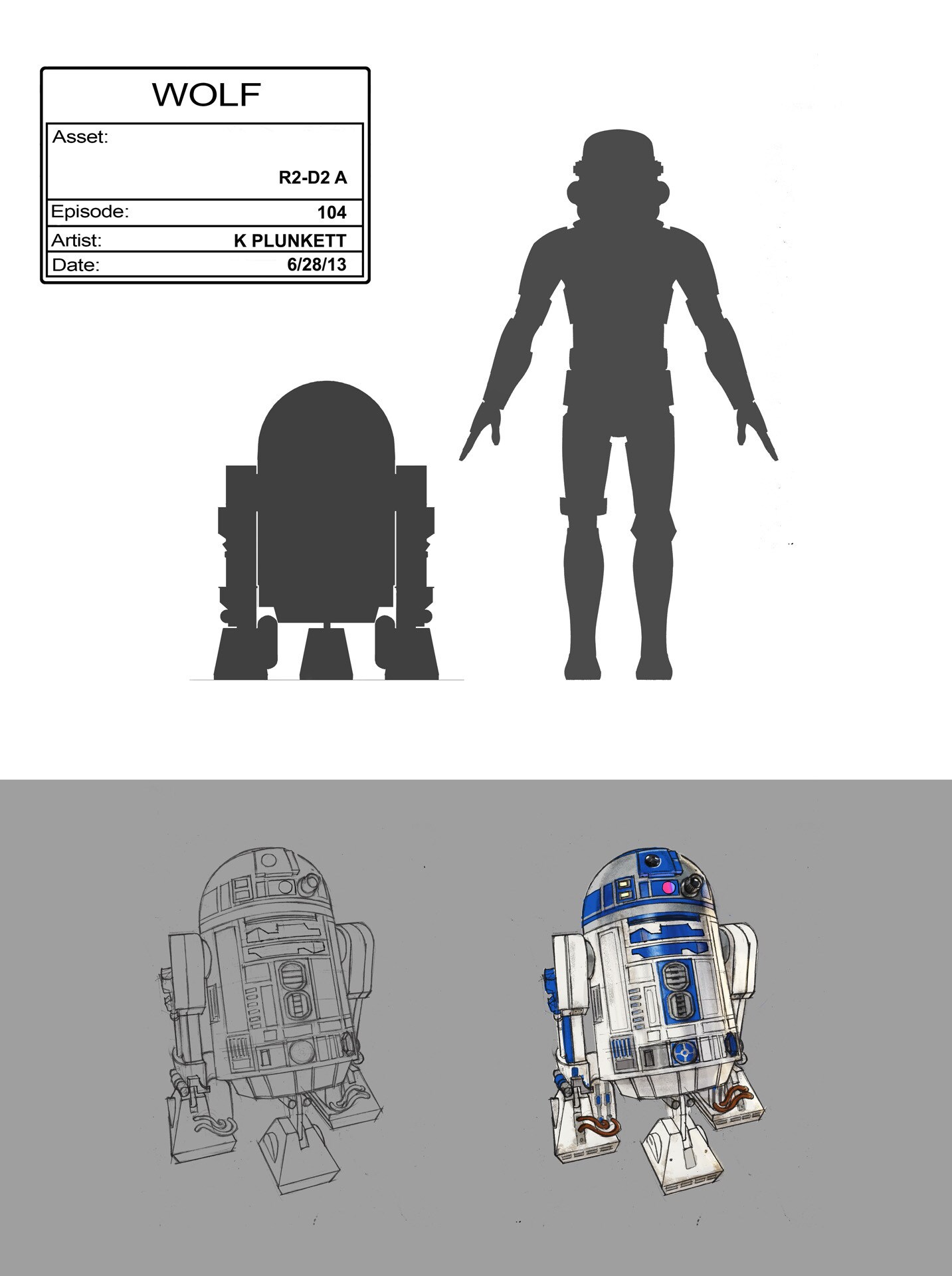 R2-D2 full character illustration by Kilian Plunkett.