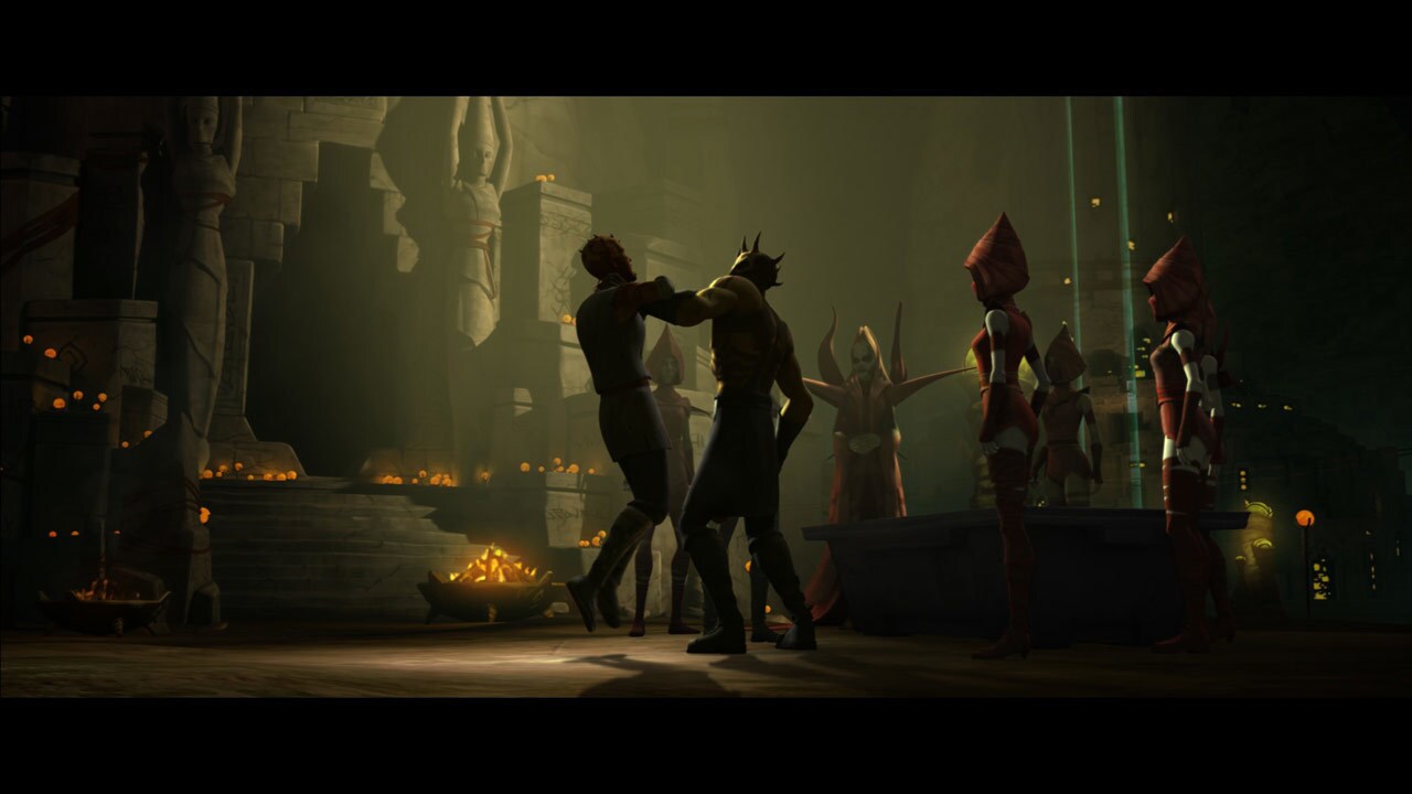 For the final test, Feral is brought in. Ventress orders Savage to kill him. Ignoring his pleas o...