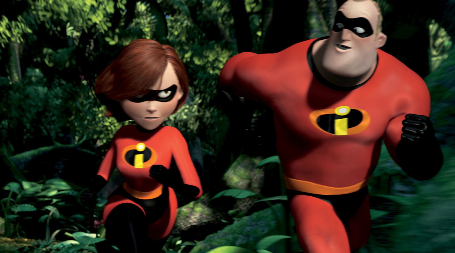 Mr. Incredible and Elastigirl in "The Incredibles"