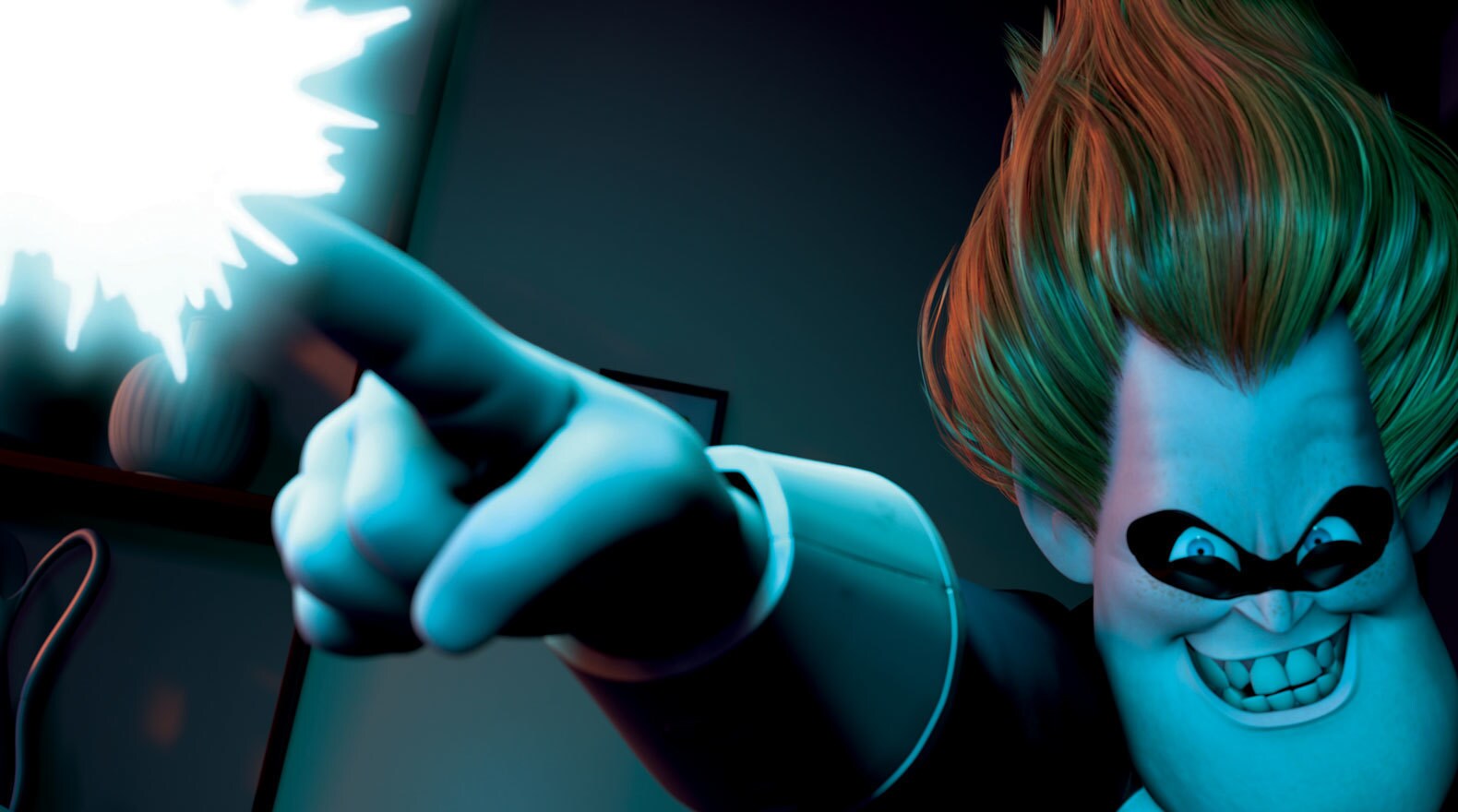 Syndrome - this number one fan takes being a super into his own hands in "The Incredibles"
