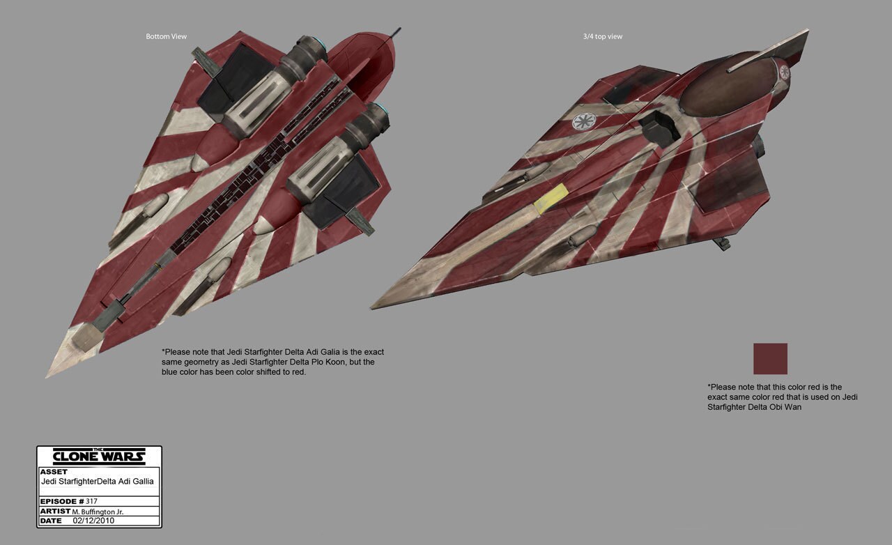 Adi Gallia's Jedi starfighter paint scheme concept