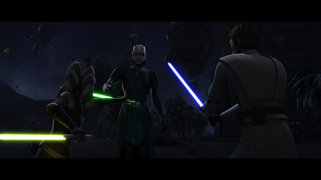 Nightfall approaches with a storm. Returning to the landing site, Obi-Wan and Ahsoka discover the...
