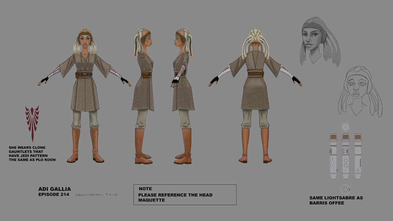 Adi Gallia final character design