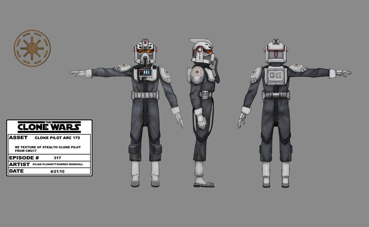 ARC 170 clone trooper pilot concept illustration