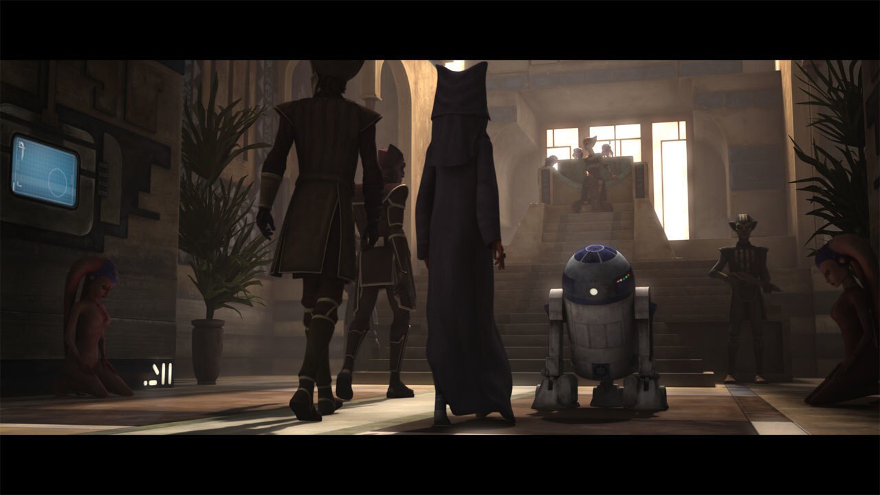 Anakin poses as Lars Quell, a warrior who has disposed of a hated enemy of the Queen, Bruno Dentu...