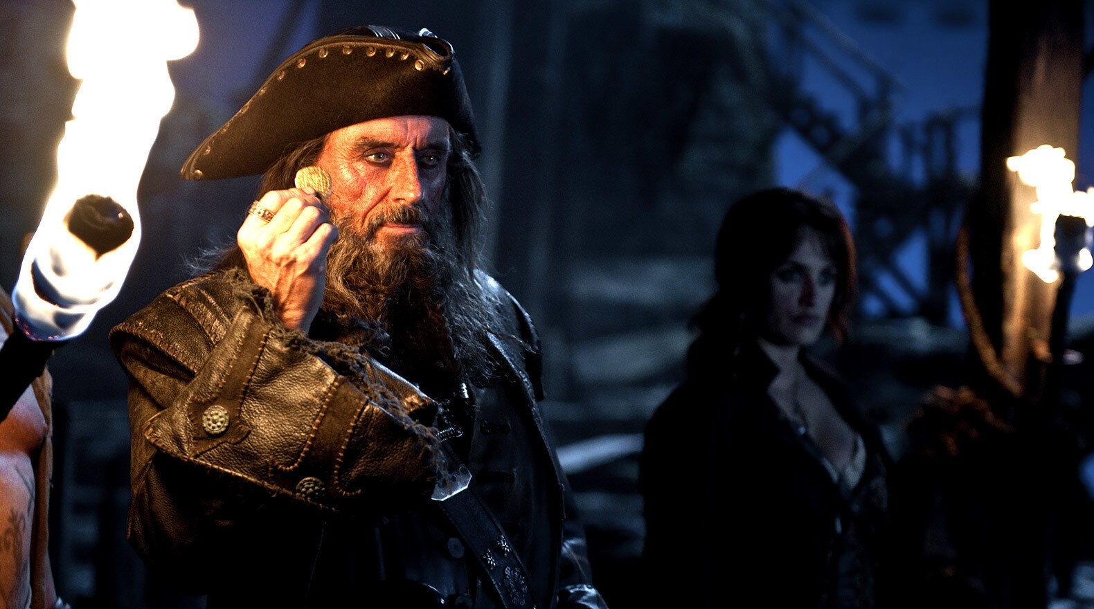 Blackbeard takes charge of his ship, the Queen Anne's Revenge.