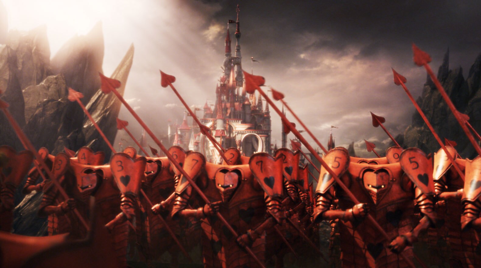 The Red Queen’s forces advance at the gates of the White Queen’s castle.