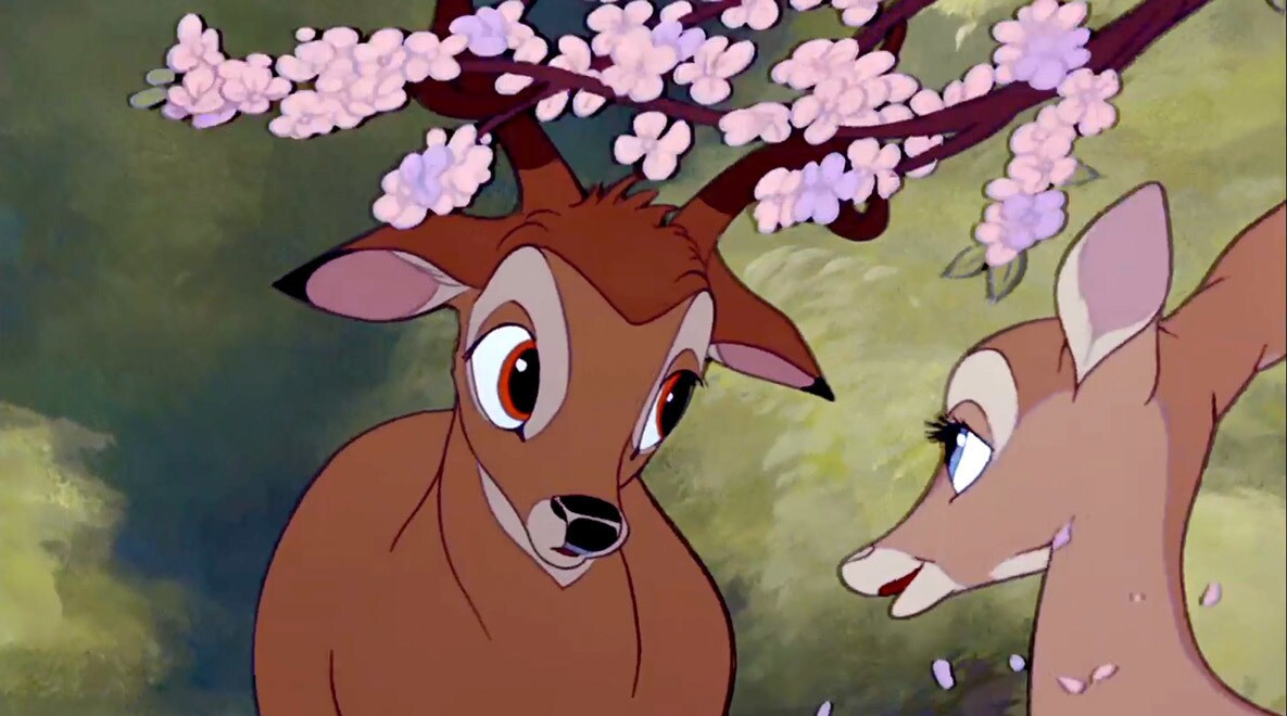 Bambi falls in love from the movie "Bambi"