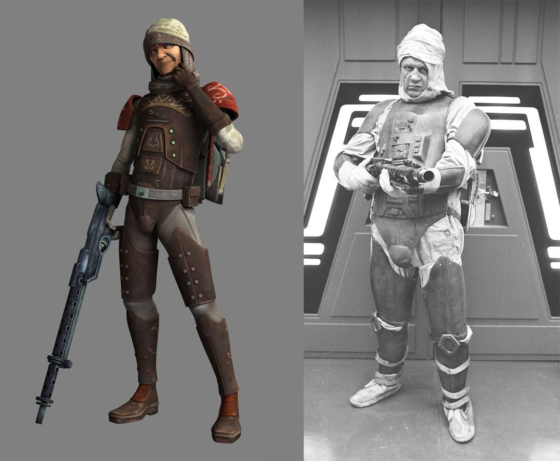 This episode features a young Dengar (voiced by Simon Pegg from Star Trek and Shaun of the Dead)....