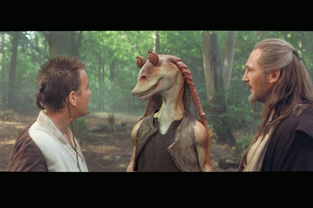 An outcast, Jar Jar spent his time in the Naboo swampland, surviving on raw shellfish or just abo...