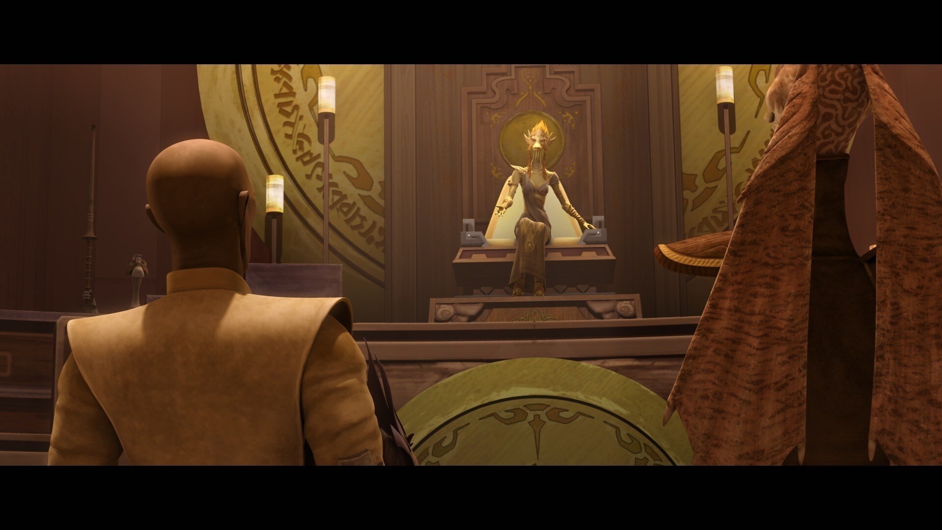 Julia accepts this, but asks for Mace to leave. The Jedi Master is escorted out the chamber, and ...