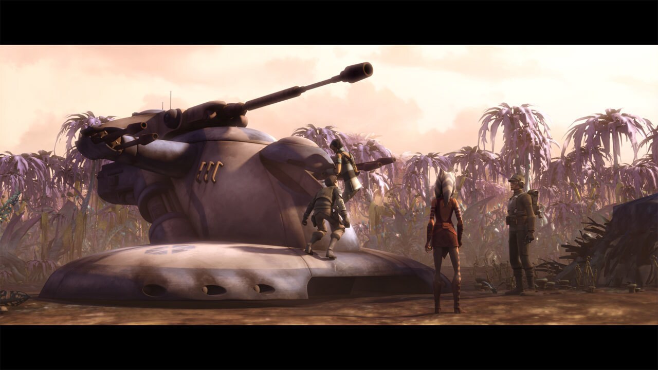 Ahsoka teaches the rebels a lesson in disabling a Separatist AAT tank. Droid poppers deposited in...