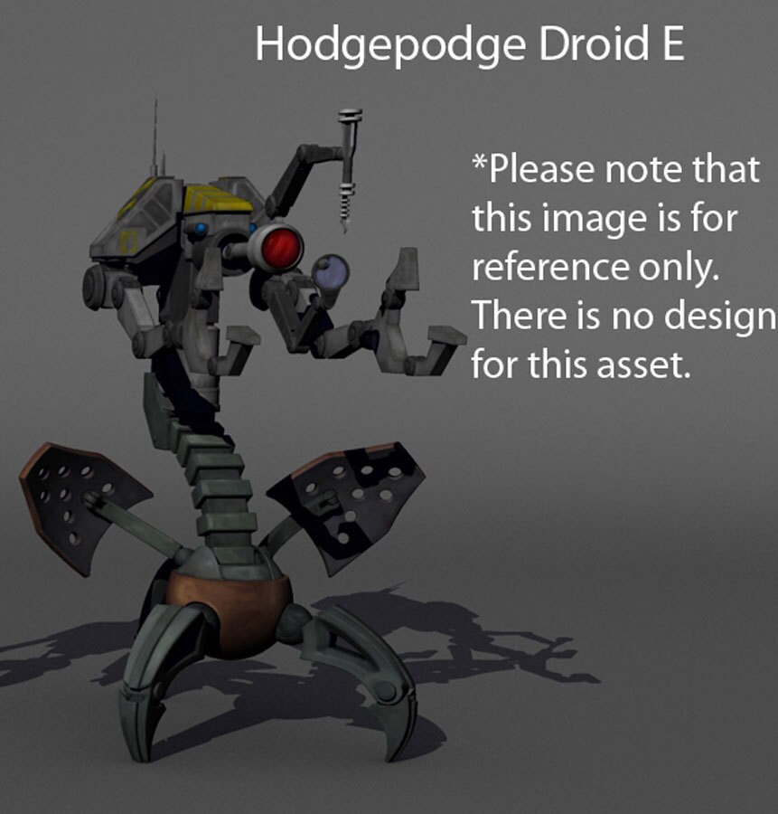 Hodgepodge droid concept render.